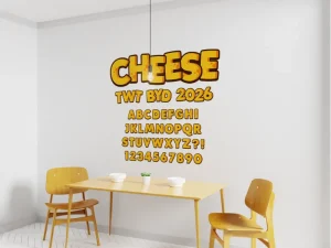 Cheese – Cute Cheese Alphabet Wall Sticker