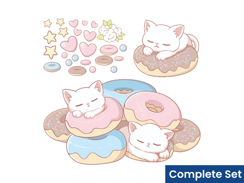 Sleepy Cats Donut Dream - Image 5