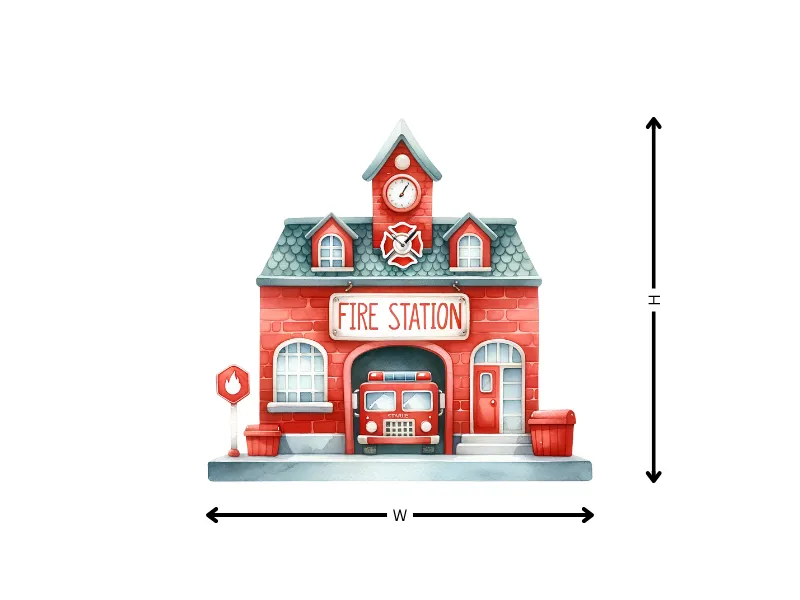 Cute Fire Station Wallpaper Sticker - Image 4