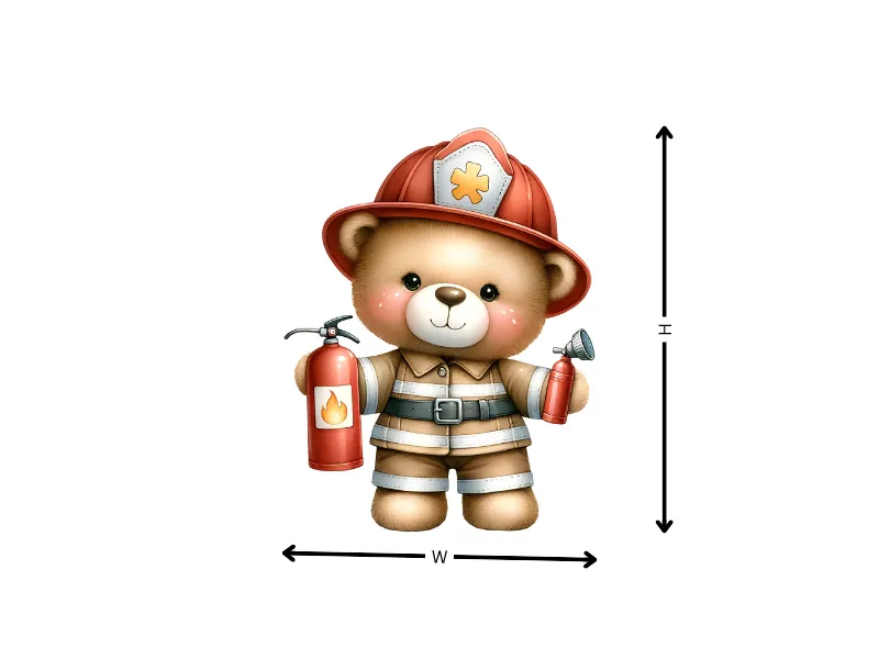 Cute Firefighter Teddy Bear - Image 15