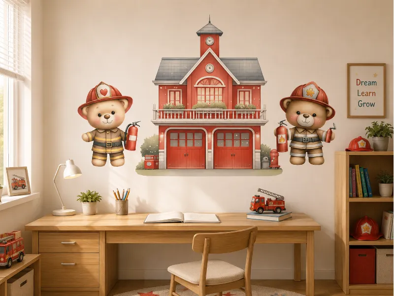 Cute Firefighter Teddy Bear - Image 3