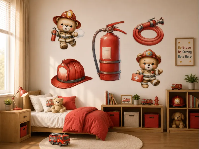 Cute Firefighter Teddy Bear - Image 2