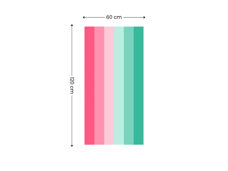 Half Panel Color Decal Collection | 5 Color Themes | Arch & Flat Peel and Stick Wall Panels - Image 12