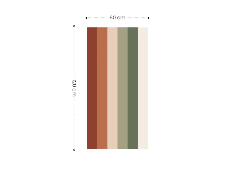 Half Panel Color Decal Collection | 5 Color Themes | Arch & Flat Peel and Stick Wall Panels - Image 14