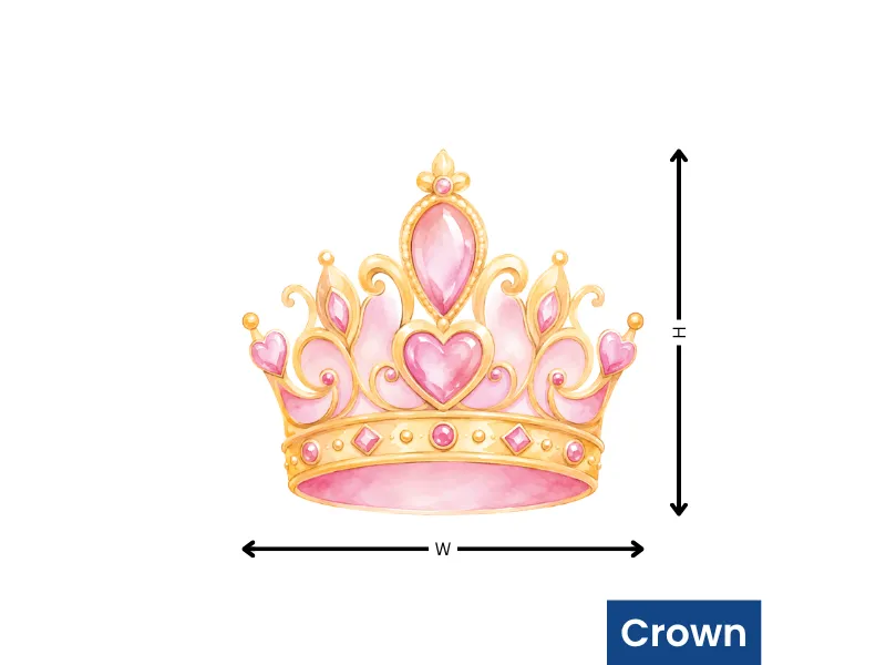 Little Princess & Pink Castle Watercolor Wall Decals - Image 11