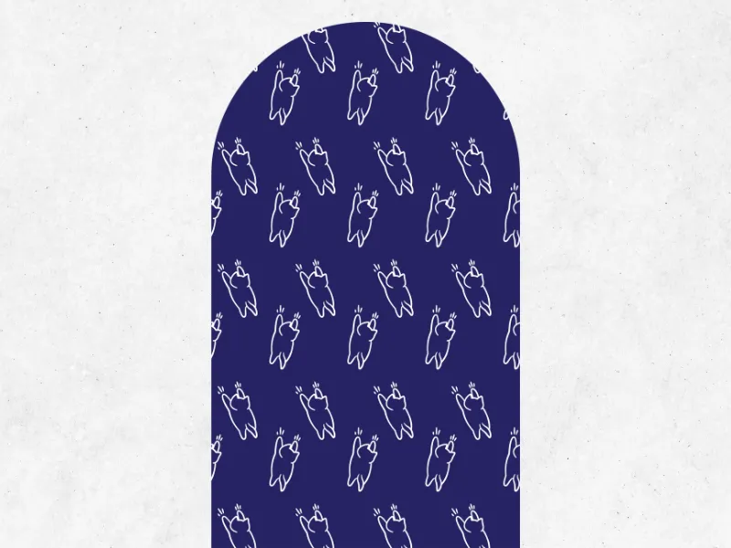 Cat Pattern Arch Wall Sticker - Image 2