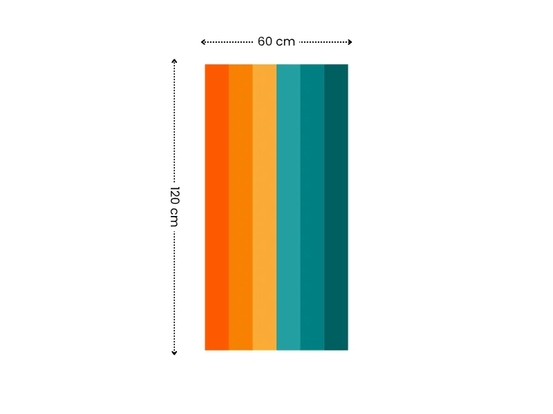 Half Panel Color Decal Collection | 5 Color Themes | Arch & Flat Peel and Stick Wall Panels - Image 16