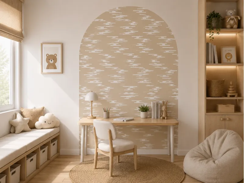 Japanese Cloud Pattern Arch Wall Sticker