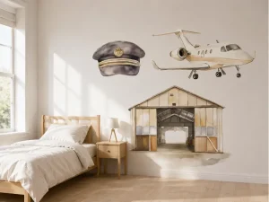 Little Aviation Dreamers Watercolor Wall Decals