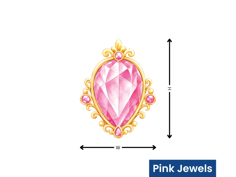 Little Princess & Pink Castle Watercolor Wall Decals - Image 8