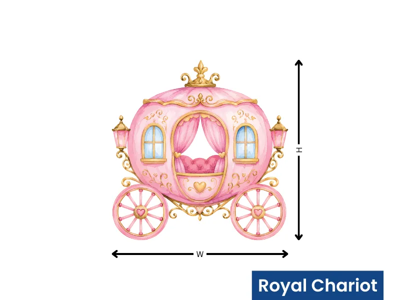 Little Princess & Pink Castle Watercolor Wall Decals - Image 2