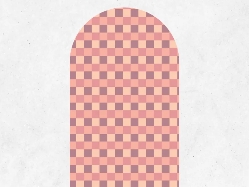Pink Checkerboard Arch Wall Sticker - Image 2