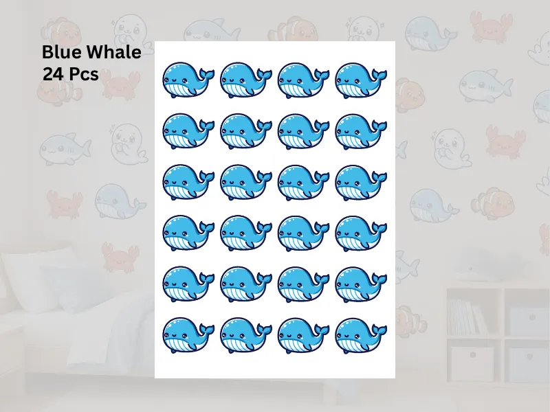 Kawaii Ocean Animals Wall Stickers - Image 2
