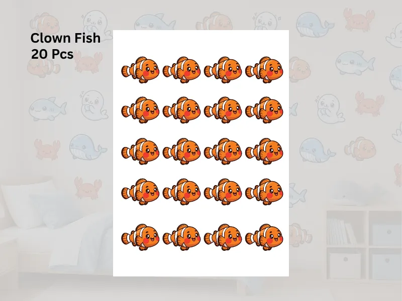 Kawaii Ocean Animals Wall Stickers - Image 6
