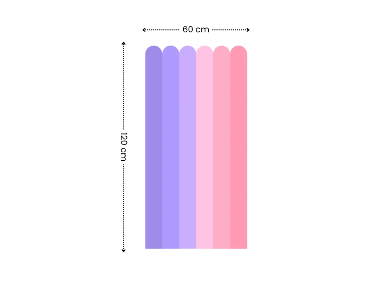 Half Panel Color Decal Collection | 5 Color Themes | Arch & Flat Peel and Stick Wall Panels - Image 10