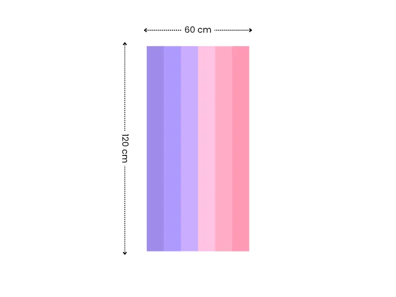 Half Panel Color Decal Collection | 5 Color Themes | Arch & Flat Peel and Stick Wall Panels - Image 9