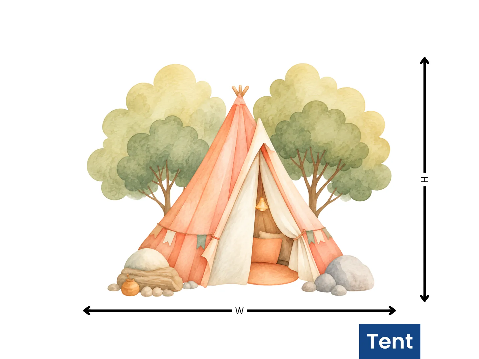 Australian Safari Animals & Teepee Kids Wall Decals | Nursery Decor - Image 4